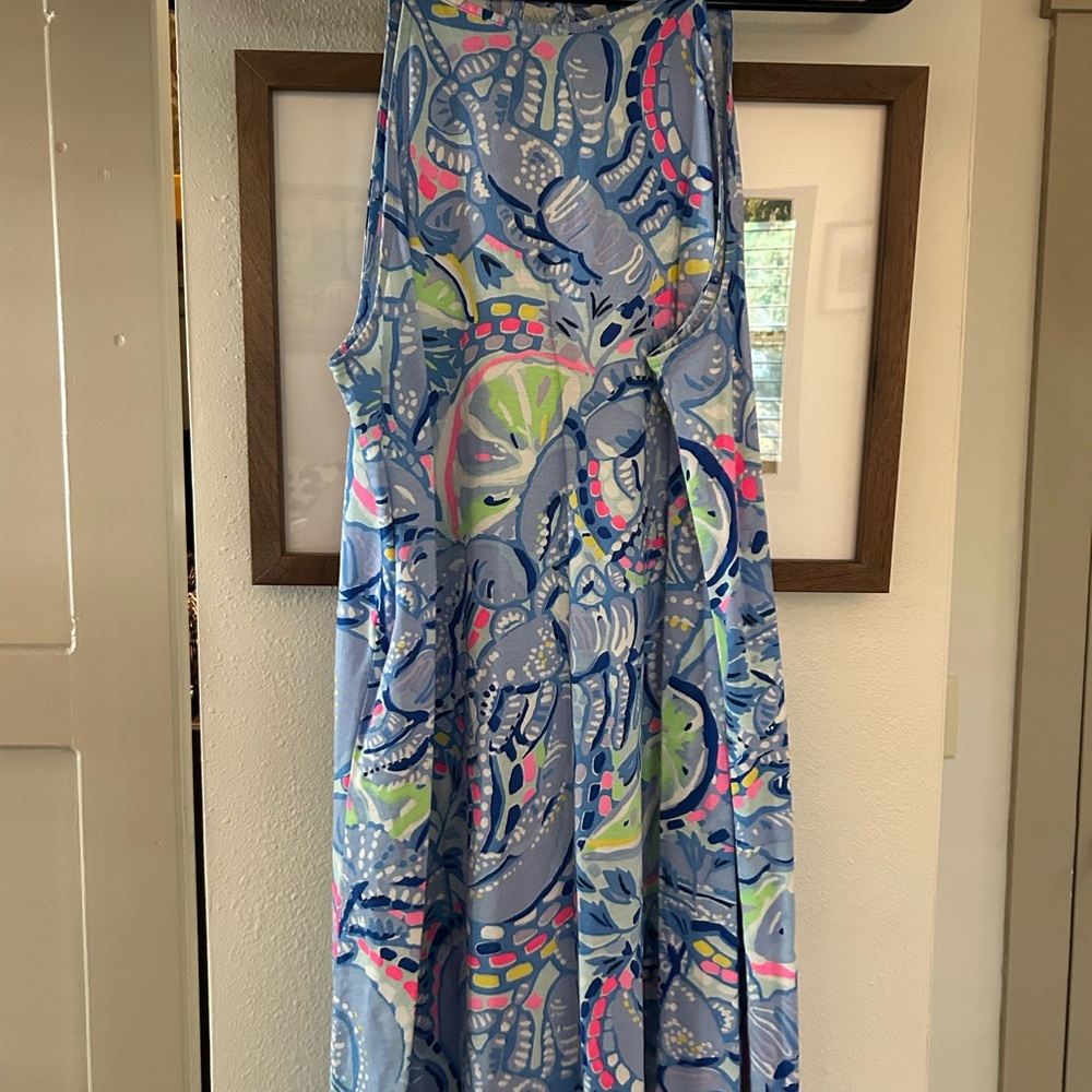Lilly Pulitzer Blue and Pink Floral Dress